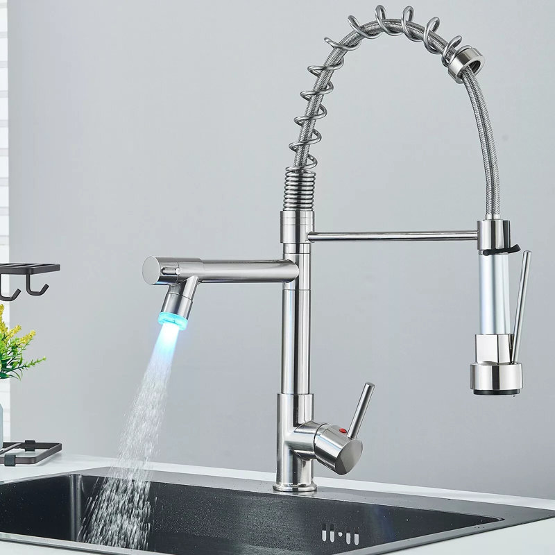Senlesen Pull Down Kitchen Faucet, Brushed Nickel
