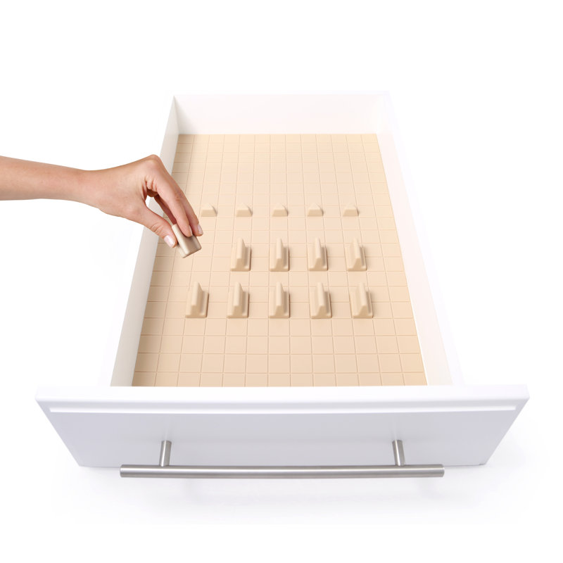 DrawerDecor Plastic Rectangle Drawer Decor, Natural