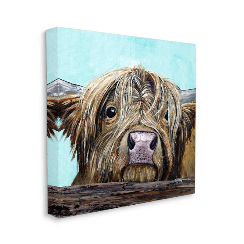 Art mural sur toile, "Highland" par Jen Seeley, H 17 po x l 17 po x P 1,5 po