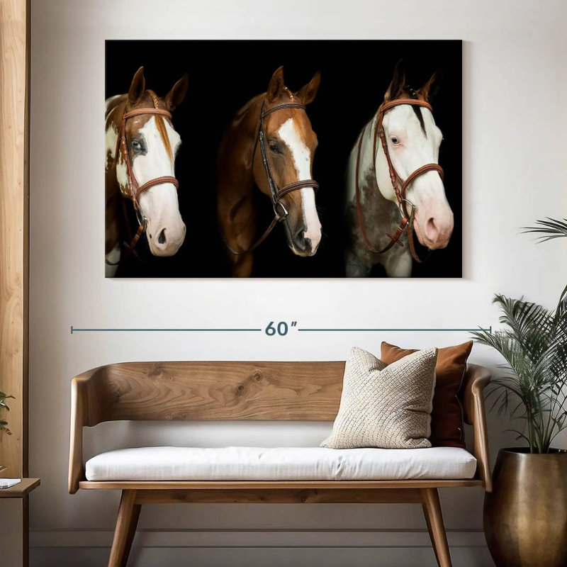 Chevaux peints américains Brampt, H 34 po x l 51 po