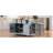 Grey Blue Kitchen Island With 2 Stool Seats, Power Outlet Attachment, Internal Storage Space, Drop Leaf, 3 Drawers, 5 Side-586847373