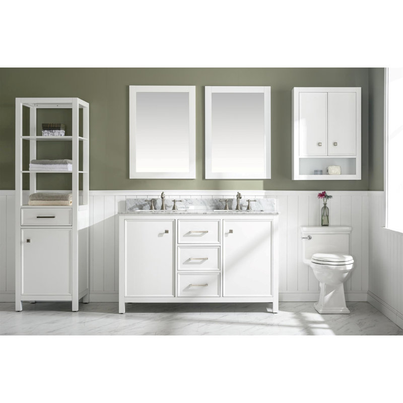 Ensemble de meuble-lavabo double 54 po Talanna, Blanc