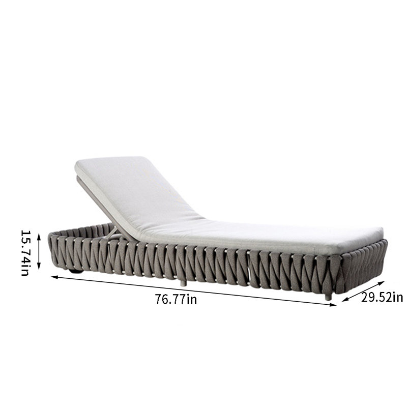 Chaise longue en osier Pompano