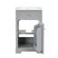 Meuble-lavabo de 20 po avec lavabo, armoire de salle de bain avec porte à fermeture douce, support de rangement et tablette réglable, gris-537515100