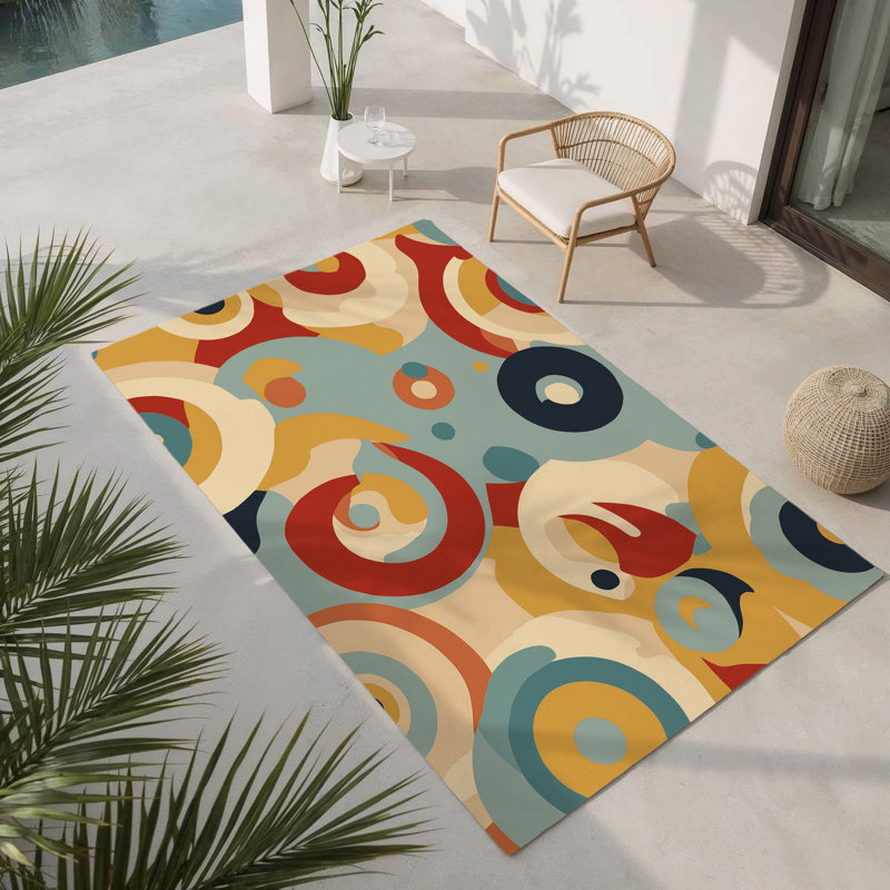 Dazzling Jive Indoor And Outdoor Area Rug, Rectangle 1'6" x 2'6"
