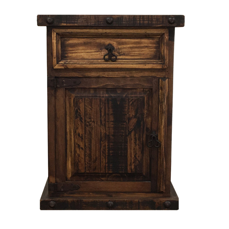 Fresno 24'' W Solid Wood Nightstand, Left