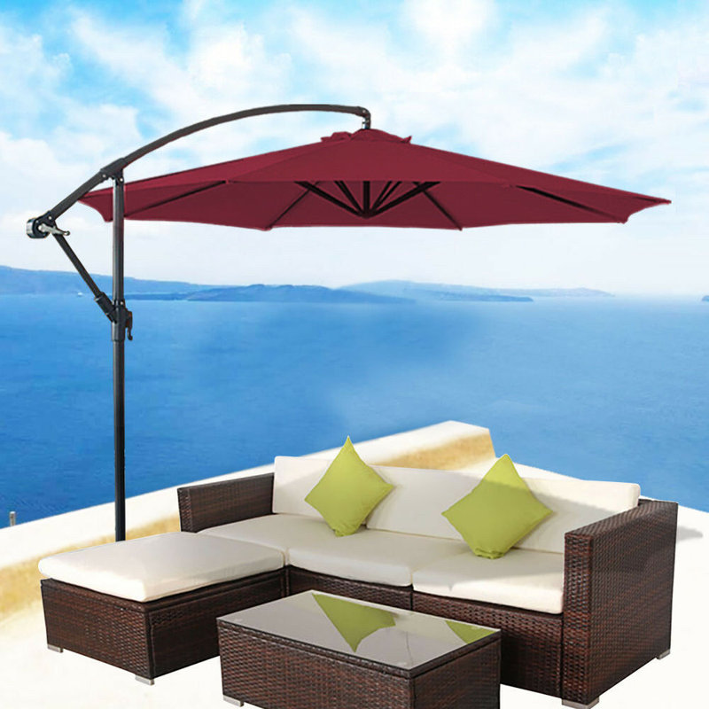 Rangel 3m Wine Red Cantilever Banana Parasol