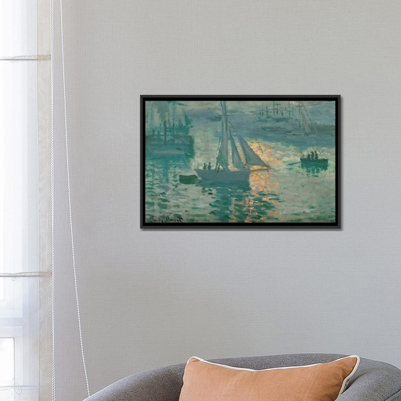 «Sunrise (Marine), 1873» par Claude Monet, reproduction sur toile tendue sur châssis, H 18 po x l 26 po x P 1,5 po