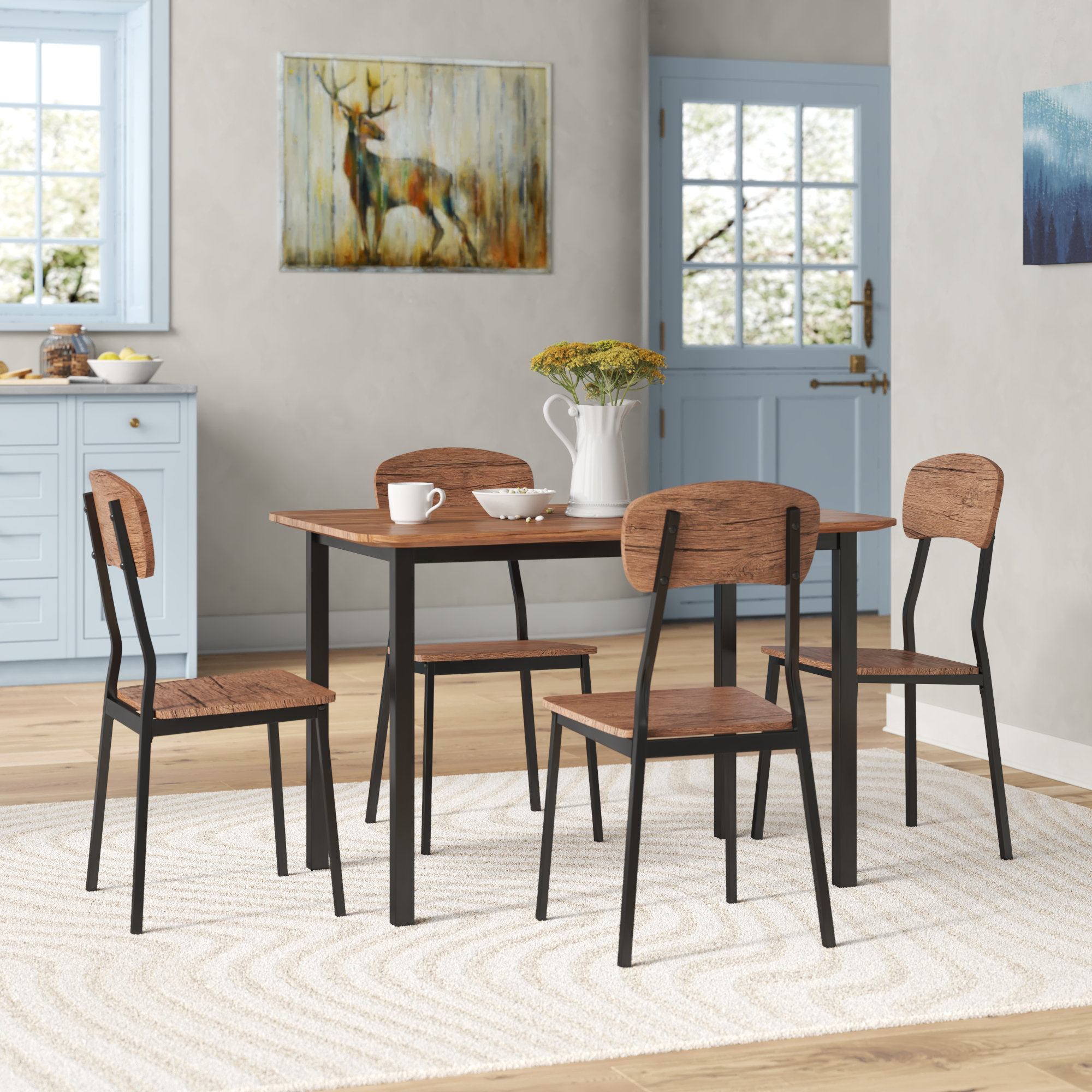 Union Rustic Kanea Modern 5 Piece Standard Height Dining Set & Reviews