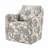 Polyester Upholstered Arm Chair with Round Base