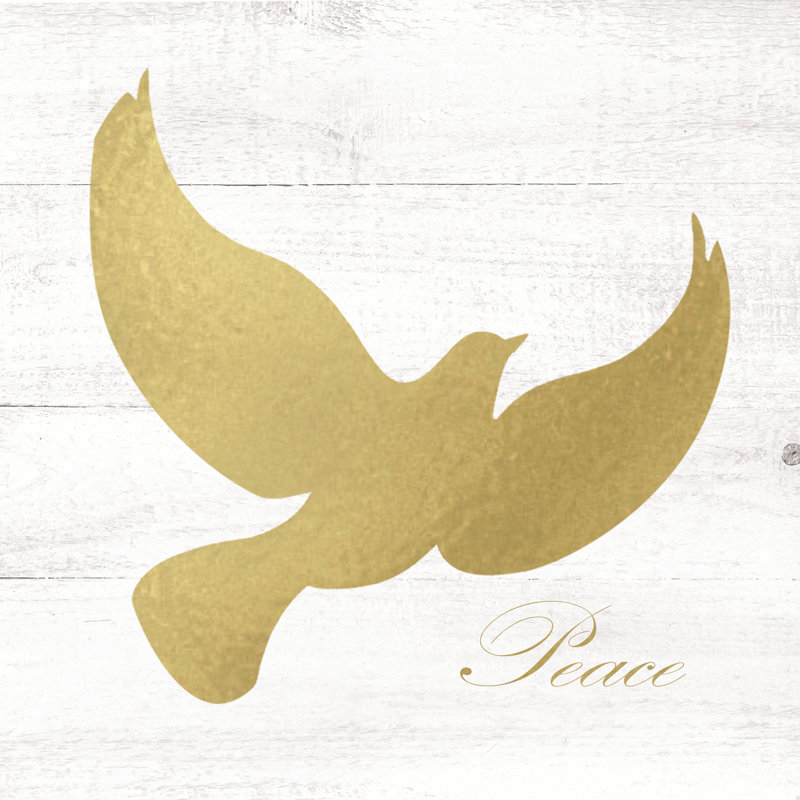 Gold Dove - Wrapped Canvas Print, 122cm H x 122cm W x 3.8cm D