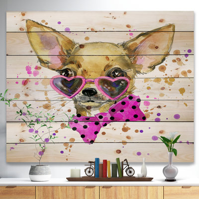 Chiot à l'aquarelle - reproduction d'art