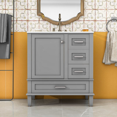 Armoire de meuble-lavabo 30 po à 3 tiroirs