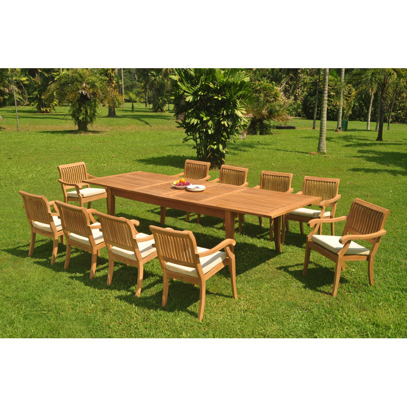 Atnas Outdoor 5 - Piece Teak Dining Set, 8
