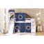Lit mezzanine simple avec tente et tour - bleu-297743540-297743543