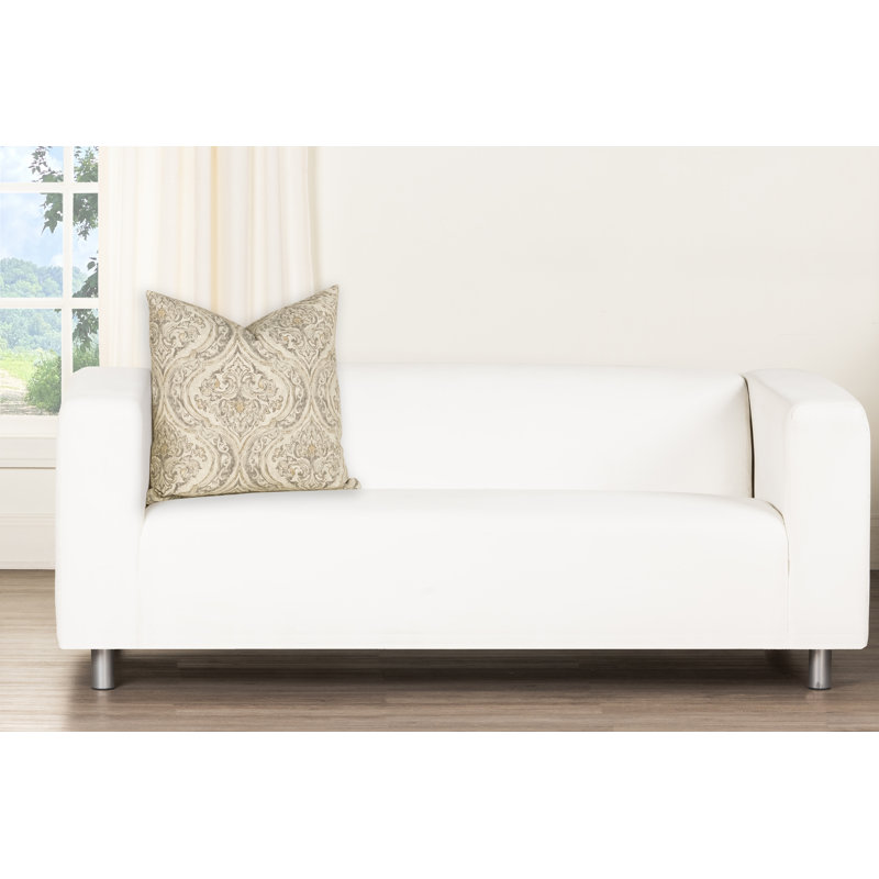 Coussin décoratif en coton lavé 26 po Magnolia Marsala Pebble, Polyester