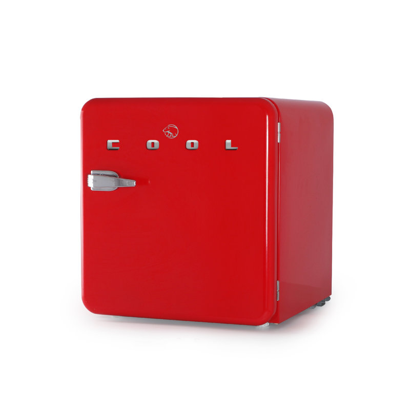 CCRA Series Commercial Cool Retro 1.6 cu. ft. Freestanding Mini Fridge with Freezer, Red