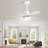 48 Inch Solid Wood Ceiling Fan With Dimmable Light 6 Speed Reversible DC Motor-1088350608