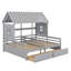 Lit simple simple, lit double, lits simples avec deux tiroirs pour lits partagés-479434117