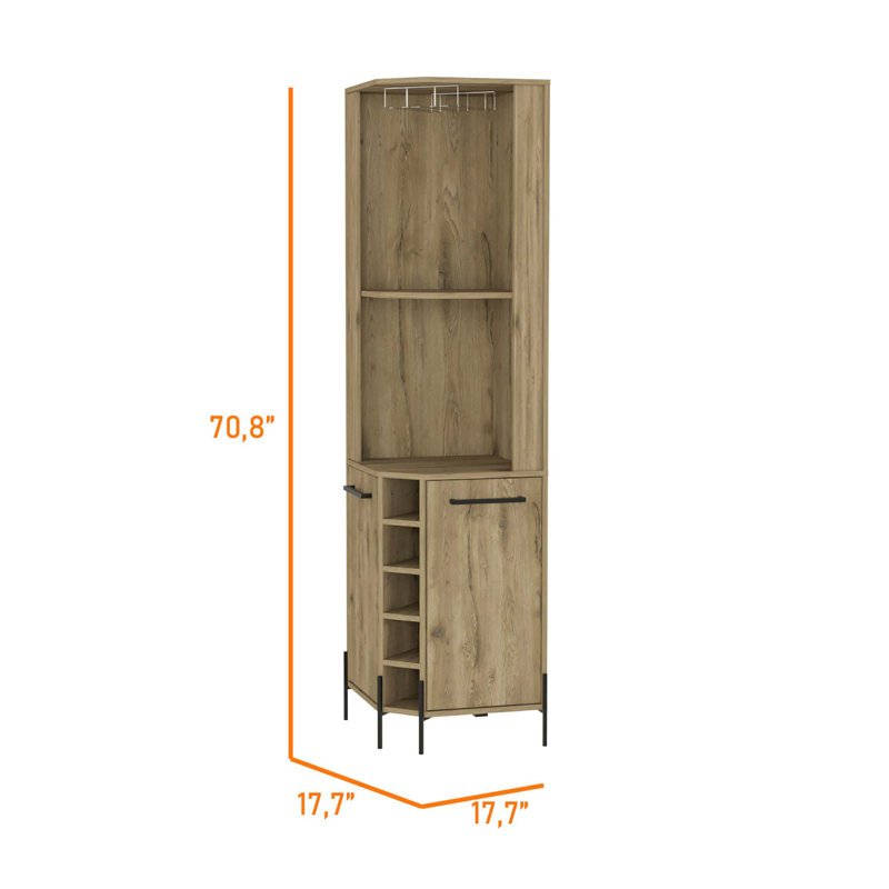 Armoire de bar 5 tablettes Macadamia