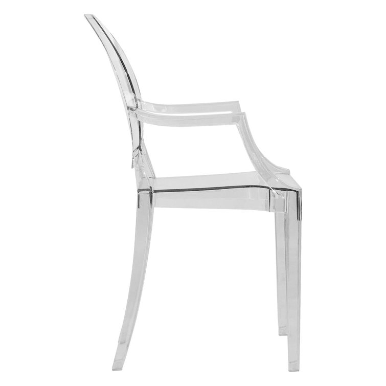 Chadarius King Louis Back Stacking Arm Chair Dining Chair (Set of 4) Brayden Studio