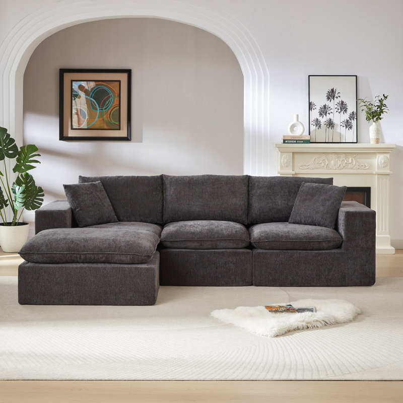 Canapé moderne en nuage de chenille, librement combinable, confortable pour s'asseoir, convient aux meubles de salon modernes dans les maisons, les appartements