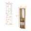Bar de coin Kempwell à 2 tablettes avec support en verre Macadamia-118782591