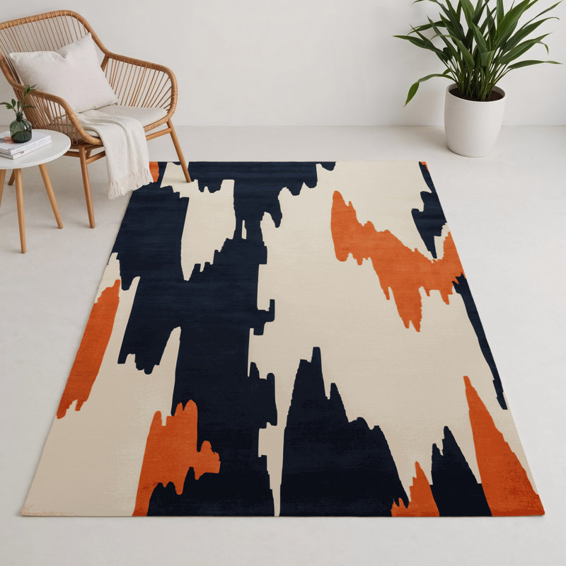 Tapis intérieur et extérieur beige Watercolor, Rectangle 9 pi x 12 pi