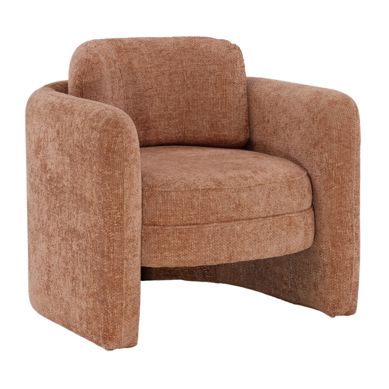 Munson Upholstered Occasional Chair, Ginger, Orange Polyester