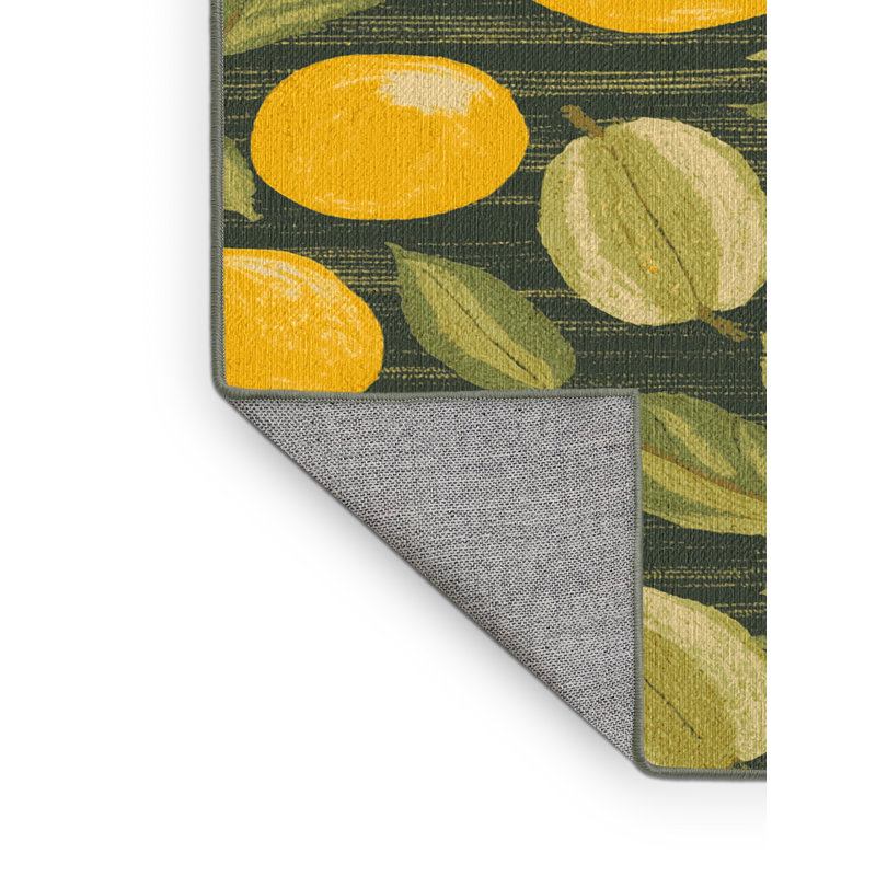  Tapis lavable à motif de fruits Abiu, Rectangulaire 7 pi x 10 pi