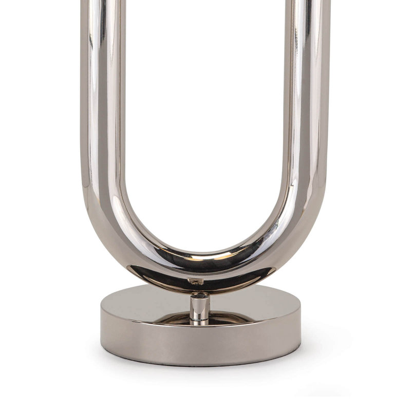 Lampe de table Happy, Nickel poli