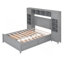 Lit double en bois avec armoire et tablette tout-en-un, gris-1950269123