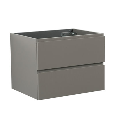 Wall Mounted Cabinet Without Basin In Gray, Two Drawer Mode, Modern & Minimalist Revealing, Robust Construction, Easy Cleaning Behaviour, Ware Gray Mount Basin, 2 Style, Manifestations,
