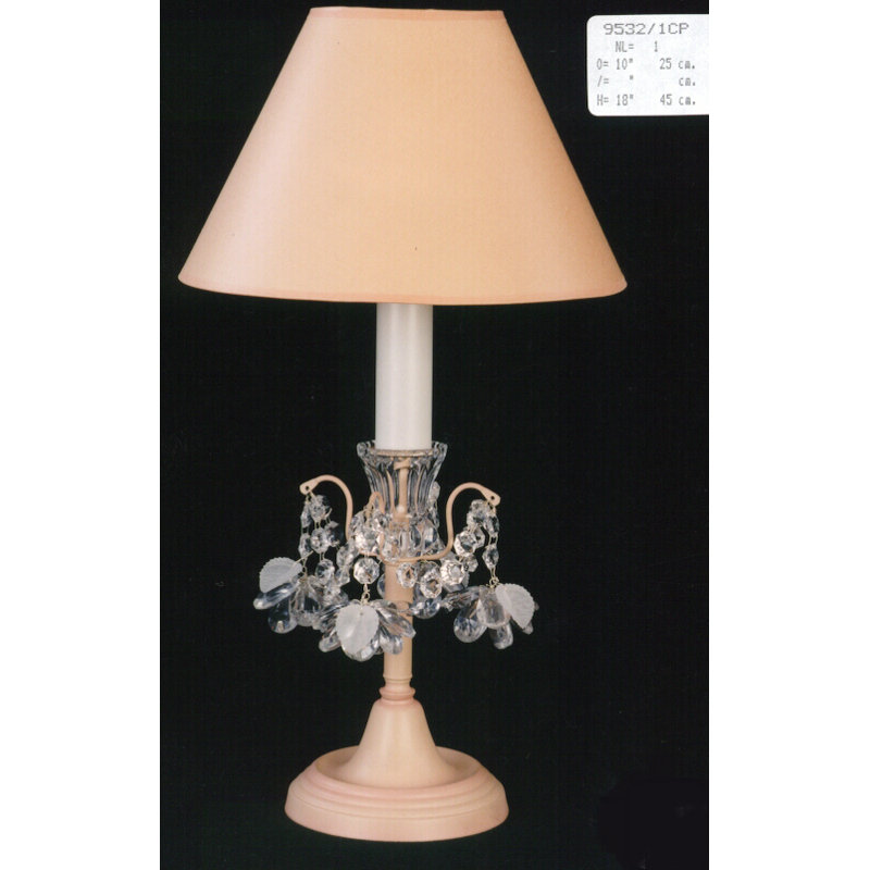 Fine Metal Table Lamp, Dark Red