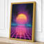 Neon Palm Horizon Retro 1 Piece Wrapped Canvas Wall Art-1457185256-1457185237