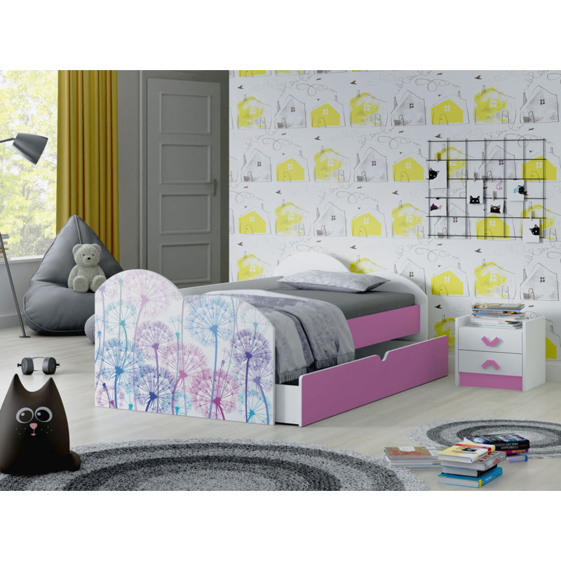 Gellert European Toddler (80 X 160cm) Cabin Bed Themed Beds with Storage Included, Pink