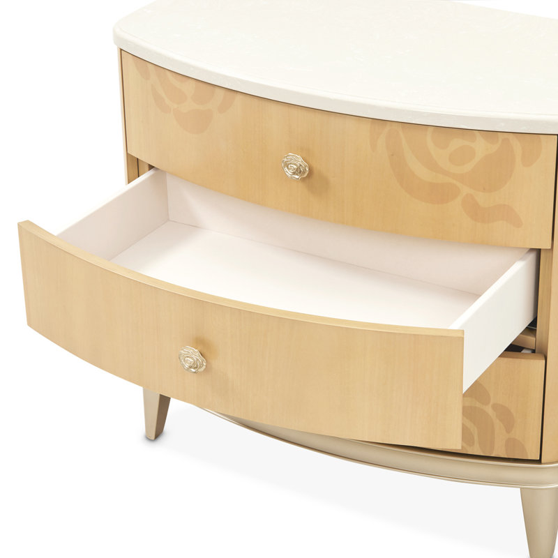 Camellia Field Caramel 3 - Drawer Nightstand