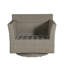 Fauteuil pivotant club tissé - noyer noir-62379960-63361372-70150079