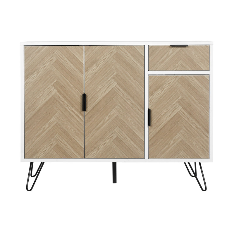 Wiltsie 90cm Sideboard, White/Wood
