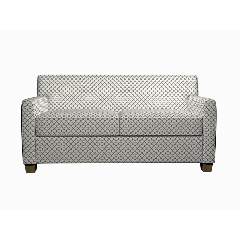 Tissu de lin géométrique, Bleu 1