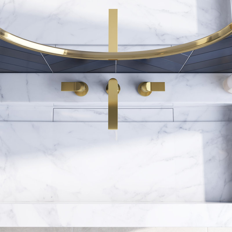 2-handle Bathroom Faucet, Brushed Gold