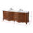 84 inch Double Bathroom Vanity in Teak-889093275