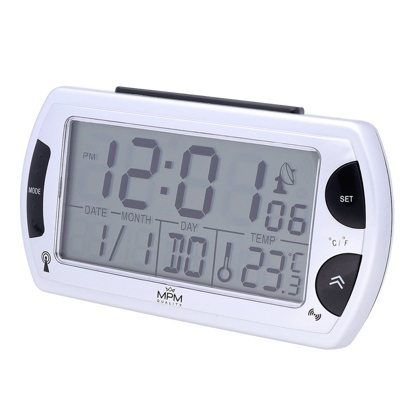 Digital Radio clock Alarm Clock, Silver