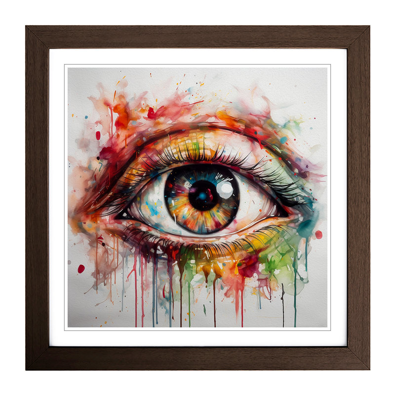 Single Picture Frame Print on Wood, Walnut