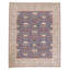 Hand Knotted Wool Area Rug in Navy And Green