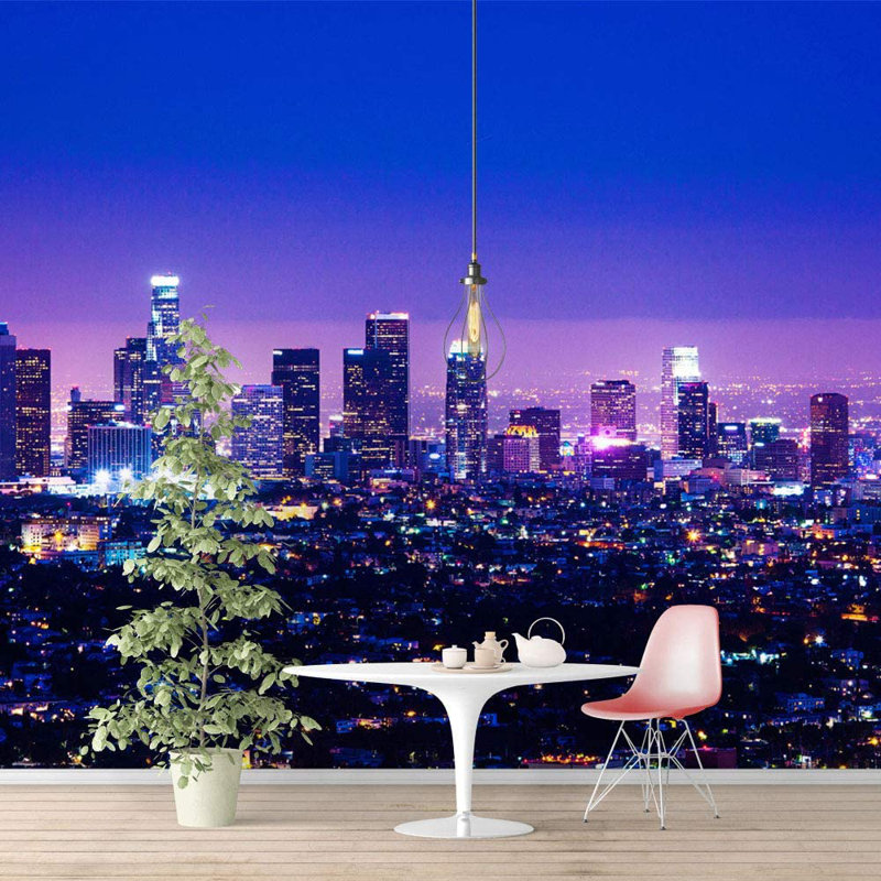 Modern City Buildings Peel & Stick Border, 100" L x 144" W