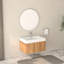 Meuble-lavabo de 30 po avec lavabo et lavabo intégré, fixé au mur en couleur, minimaliste moderne pour les petites salles de bain, conception d'espace, lavabo, armoire en contreplaqué, poignées, installation rapide - bricolage - installation-581972784