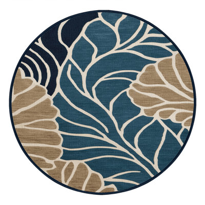 Washable Ocean Estate Collection Coastal Area Rug