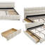 Très grand lit plateforme tapissier avec tiroirs de rangement Cocoon-935605363-935605366