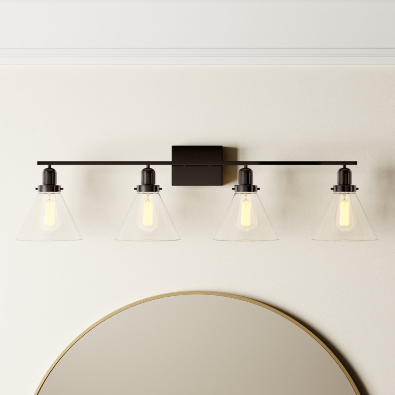 Catalina 4-Light Dimmable Vanity Light in English Bronze, English Bronze